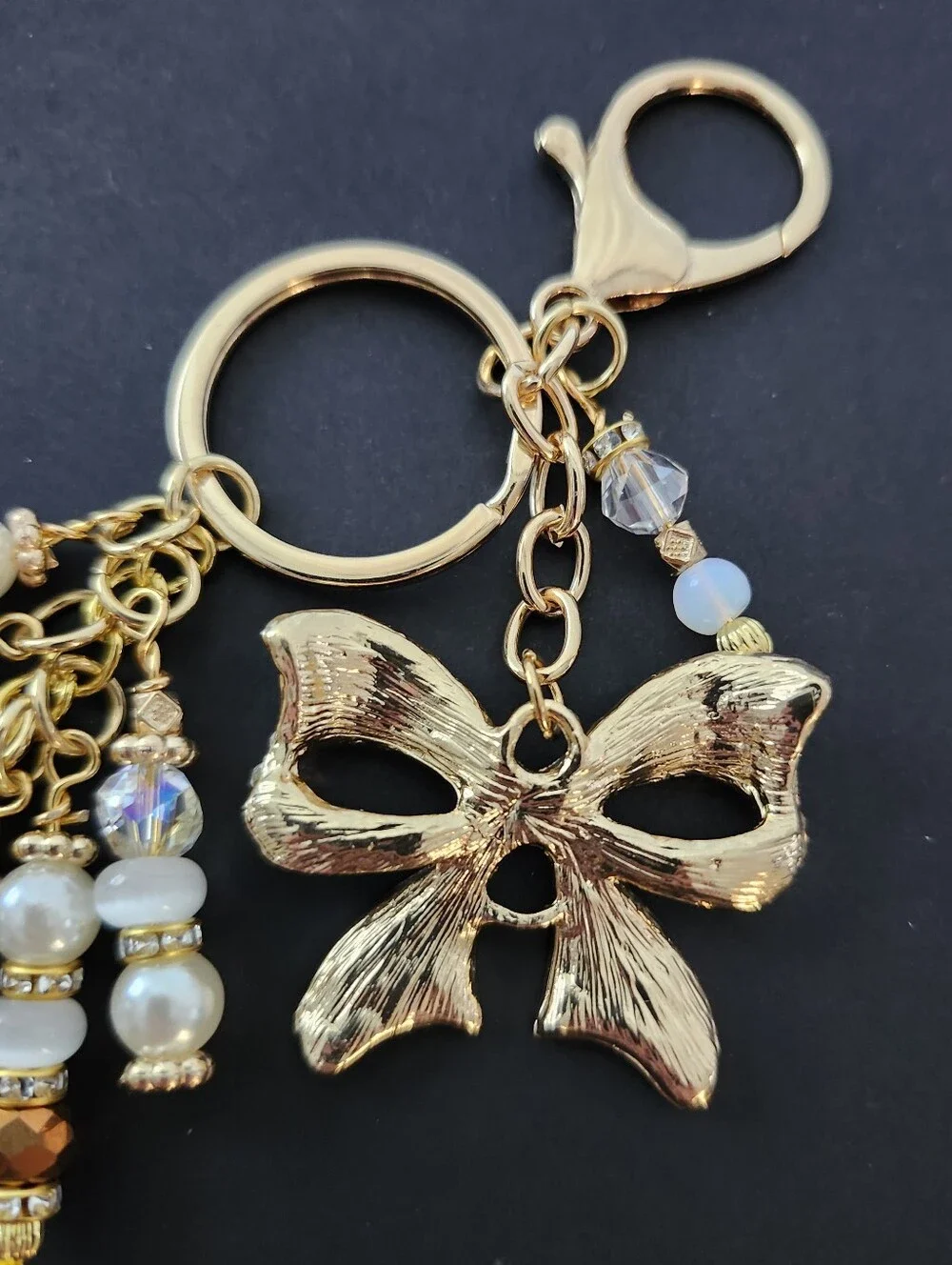 Wedding Bridal Bow Purse Charm Rhinestone Handcrafted